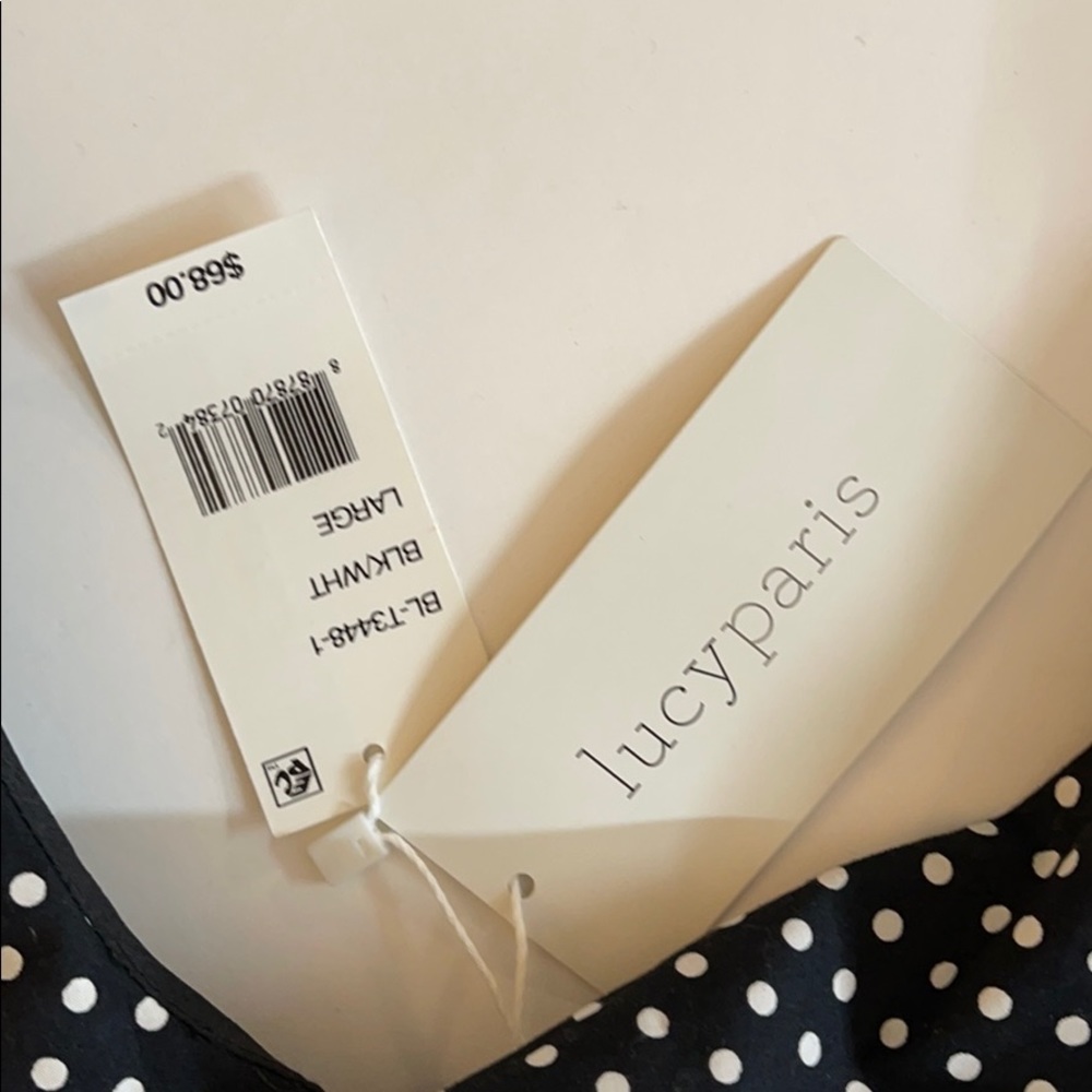 NWT Crop Top Polka Dot L - Picture 4 of 8